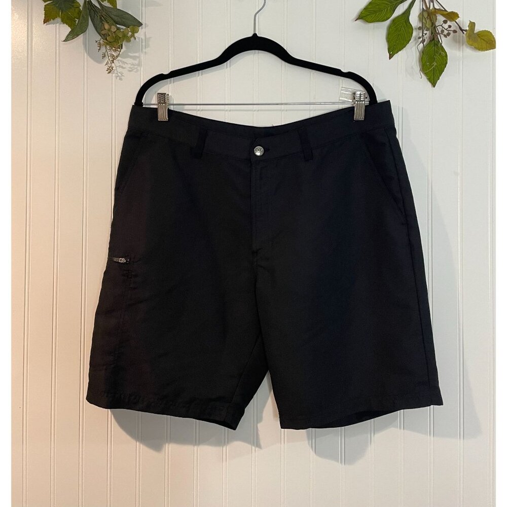 Adidas Mens Black Polyester short With Pockets & Button Closure Size 36